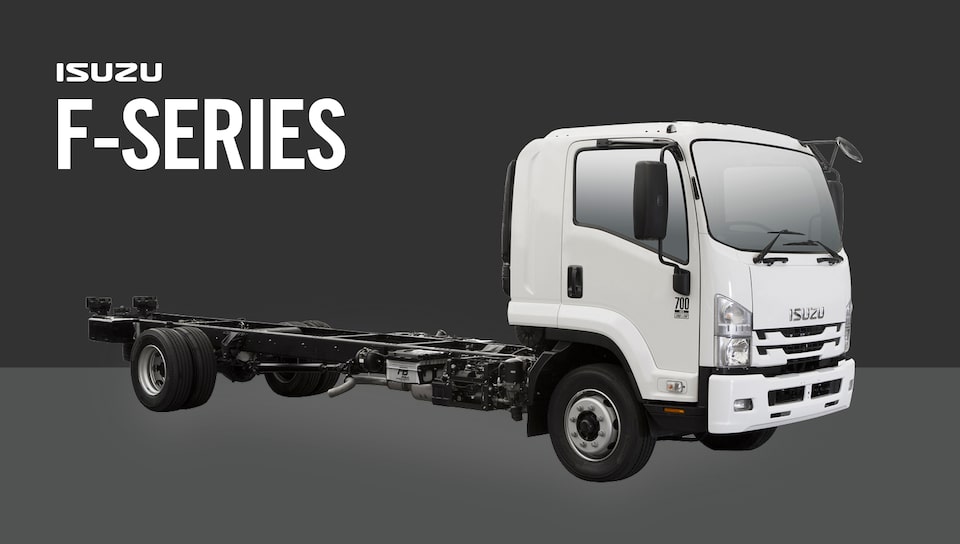 Isuzu F Series Truck on Black Background