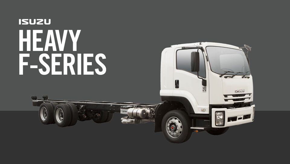 Isuzu Heavy F Series Truck on Black Background